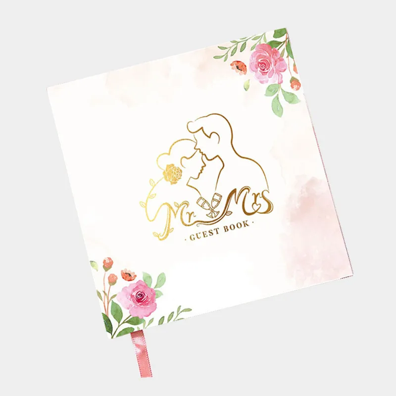 Custom wholesale Logo Spiral Wedding Guest Journal Planner Book And Agenda Notebook For Gift