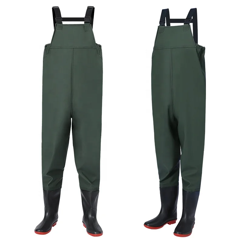 Waterproof Fishing Waders pants  High quality PVC Breathable Polyester Fabric Customized Neutral Manufacturer Direct Sales