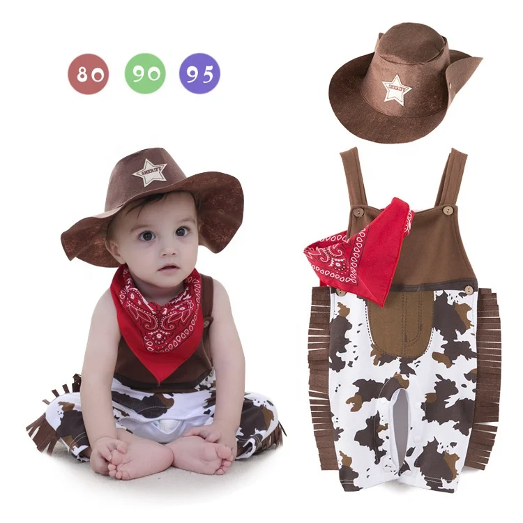 
Newest Newborn Clothes Halloween Cosplay Party Fancy Dress Up Infant Outfit TV&Movie Cow Girl Baby Boy Disguise Costume Gift Set 