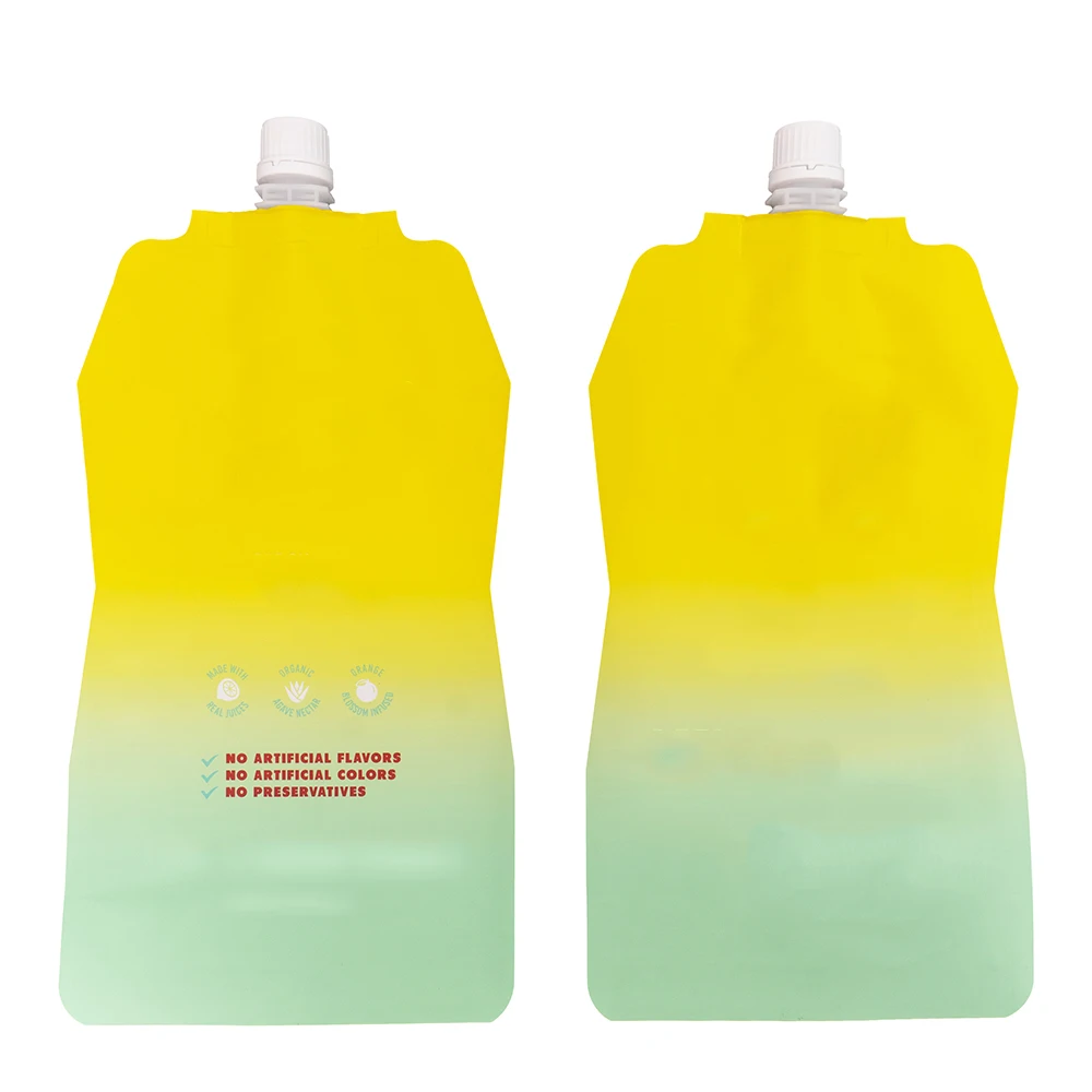 Custom Printed Jelly Beverage Juice Travel Beverage Alcohol Liquid Packaging Wine Drink Liquid Spout Pouch Bag