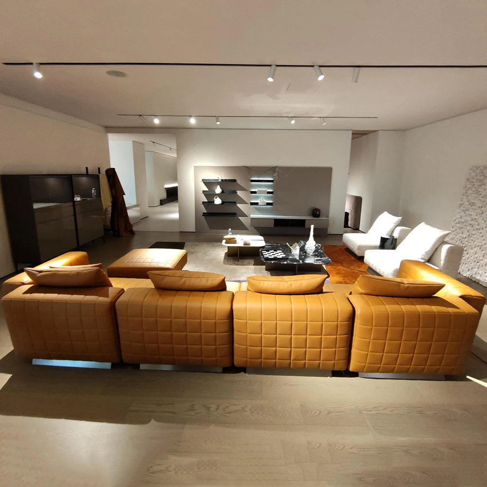 china foshan custom modern villa indoor room sitting room fabric furniture living room sofas modern