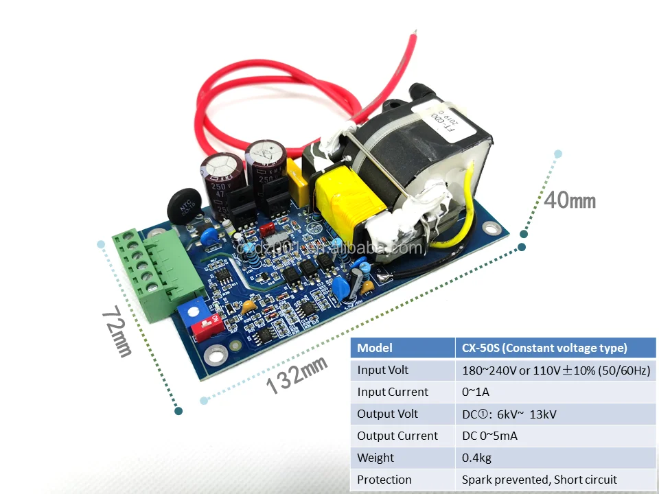high voltage power supply 60KV   Single output for lectrostatic air cleaner, electrostatic colector,Electrostatic spraying