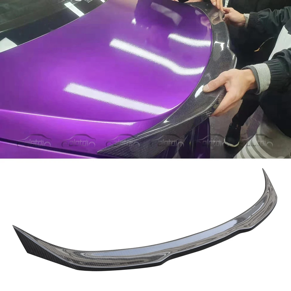 CS Style Carbon Boot Lip Rear Trunk Spoiler Wing for G70 Genesis Hyundai Ducktail 2018+