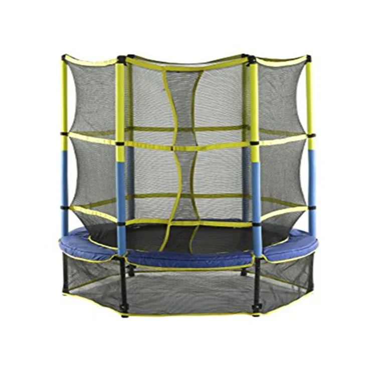 Sundow Round Kids Mini Jumping Trampoline Safety Pad Enclosure  55 Inch Mini Trampoline