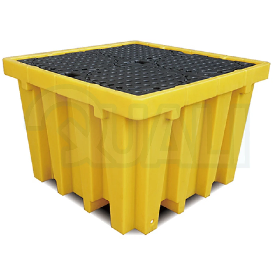 Quali High Quality Plastic Spill Pallet For IBC Barrel Use Heavy Duty Pallet For Two Tanks