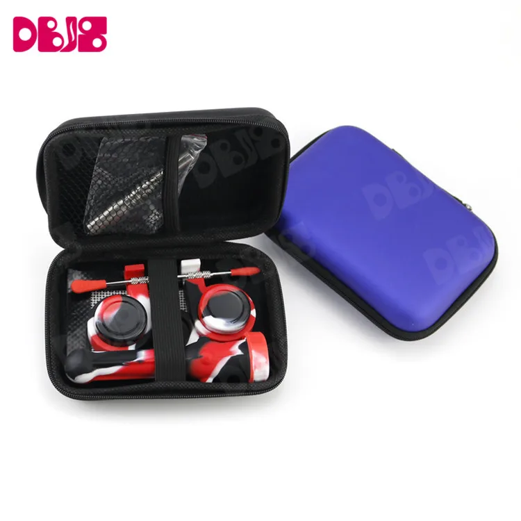 Gift Box Titanium nails Wax Smoke Collector Sleek Set Smoking Accessories Kits Honey Straw Oil Rig Smoking Pipes