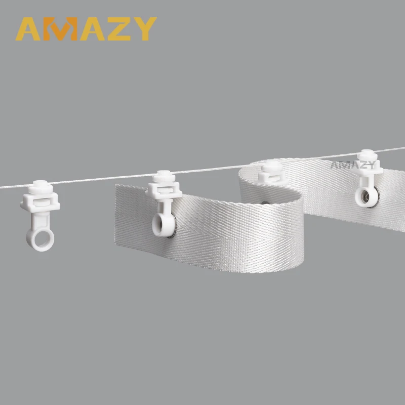 New Style Modern Plastic Rod Accessories Ball Bearing Wheels Window Aluminium Extrusion Rail Metal Track Plastic Curtain Runner