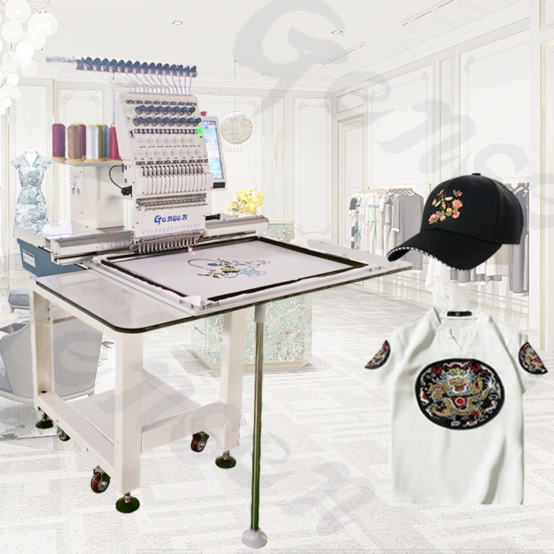 High speed 1200RPM multi-needle digital computerized single head embroidery machine home use for beginners