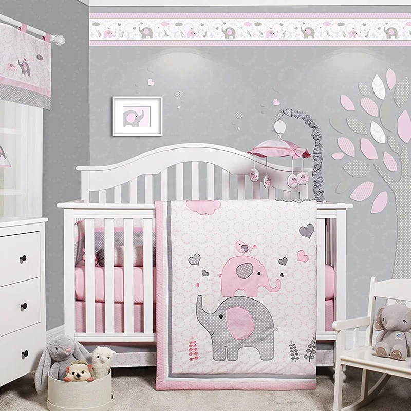 Customized Cute Baby Quilt Crib Bedding Set