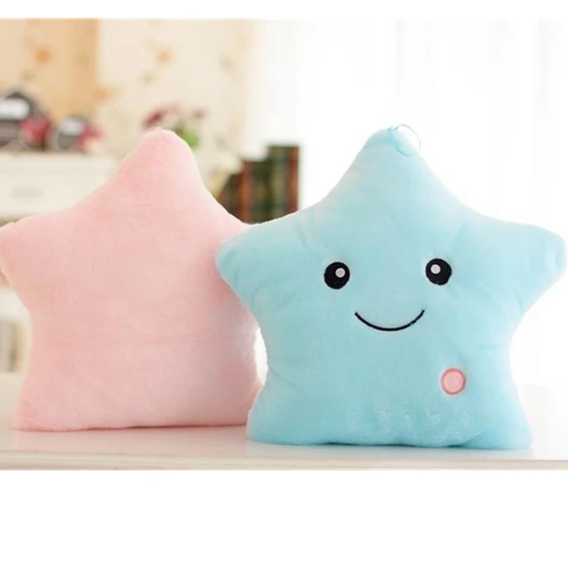 Luminous Pillow Star Cushion Colorful Glowing Pillow Plush Doll Led Light Toys Gift For Girl Kids Christmas Plush Light Toys Hot