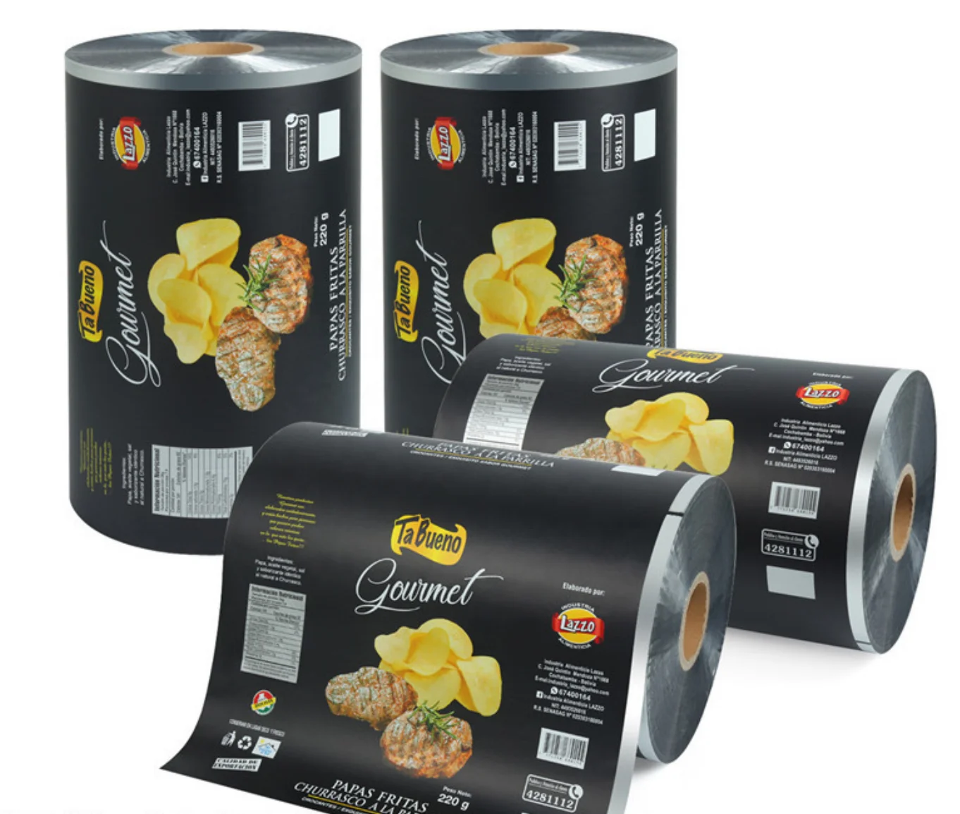 Custom Printed Edible Snack Food Packaging Pillow Pouches Empty Plastic Aluminum Foil Banana Potato Chip Bags And Roll Film