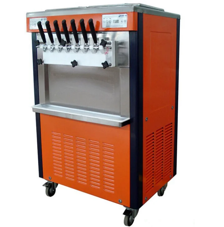 Ice cream machine large commercial seven head seven color ice cream machine vertical stainless steel ice cream machine