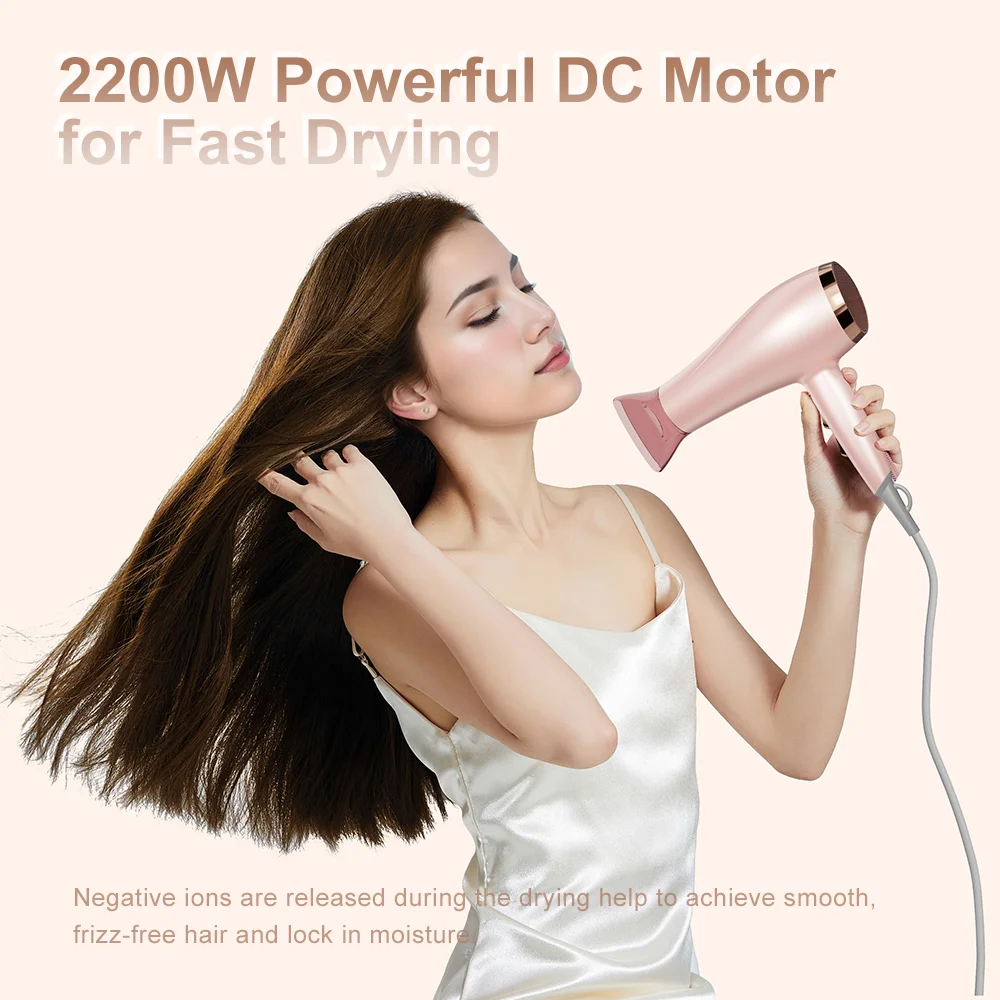 Good Quality Smart Motor Salon 2200w Super Mini Portable Travel Hotel Professional Salon High Speed Blower Machine Hair Dryer