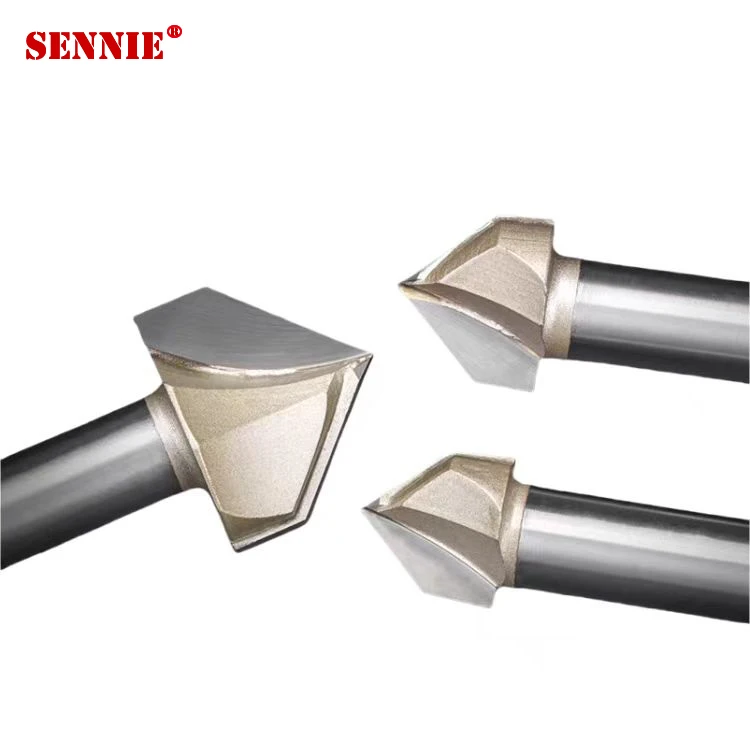 Inspur Custom ODM Supported V-Shaped Knife 3D Woodworking Milling Cutter PVC Acrylic Chamfering 90° Engraving  End Mill Box