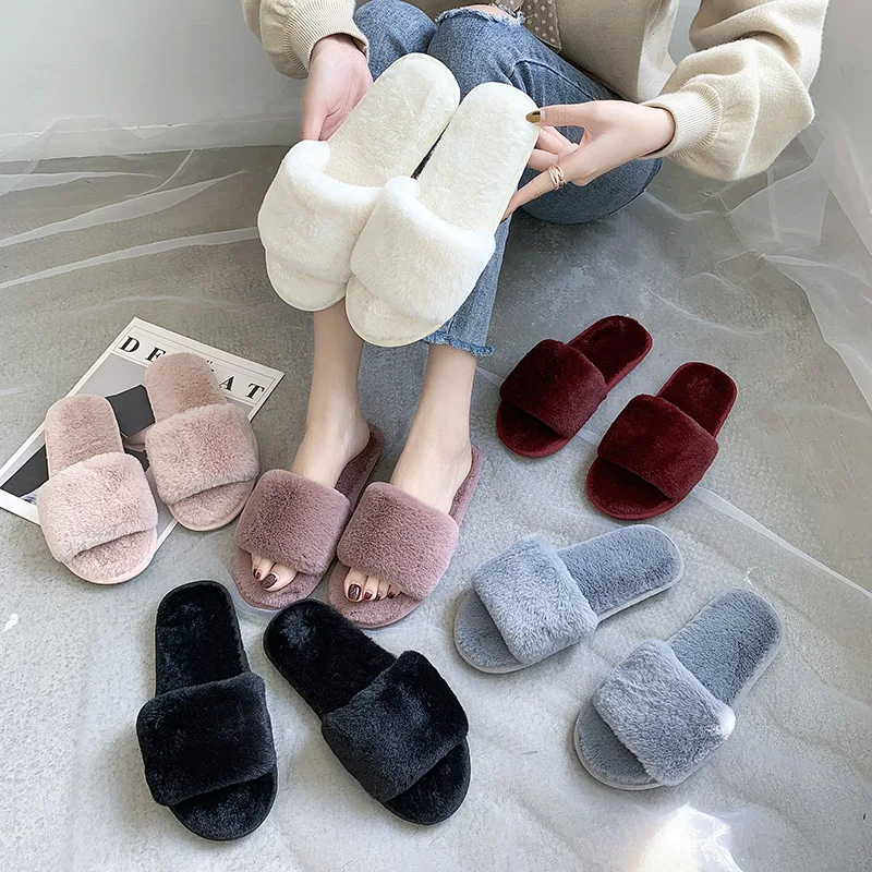 Wholesale Cute Falala slippers Custom Face Slipper Pattern Slides Ladies Winter Indoor Flat Warm Happy Face Slippers