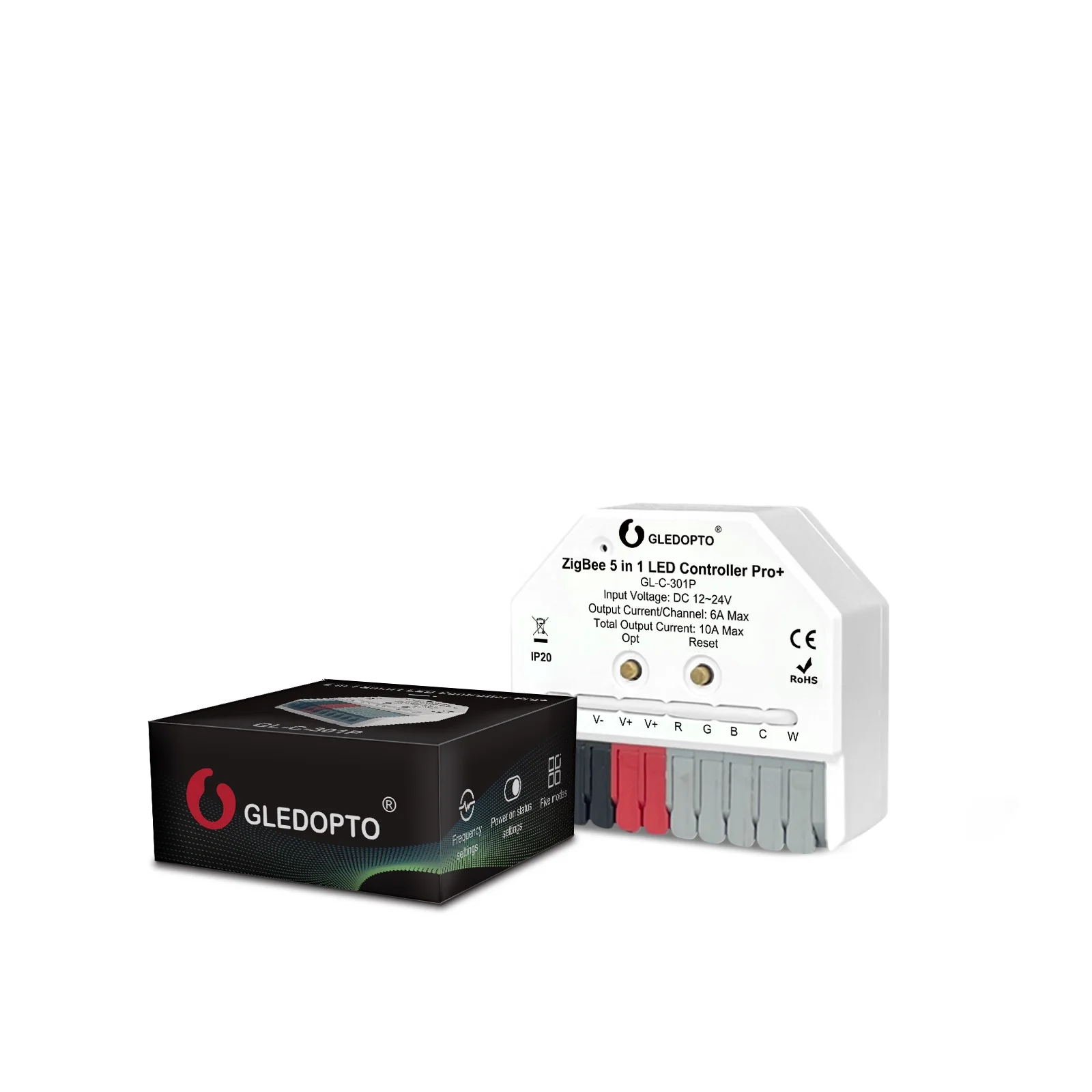 Gledopto NEW ZigBee 3.0+2.4G RF Remote control 5 in 1 Smart LED Controller Power off memory function
