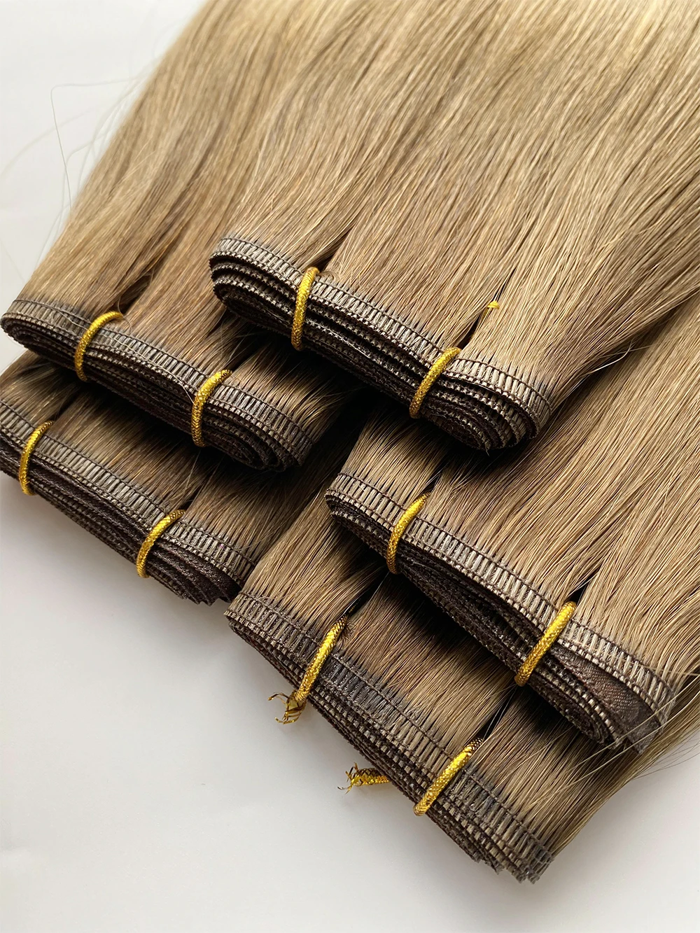Multiple Attachment Options Top Quality Russian Hair Add Density To Fine Hair Double Drawn Flat Weft Hair Extension