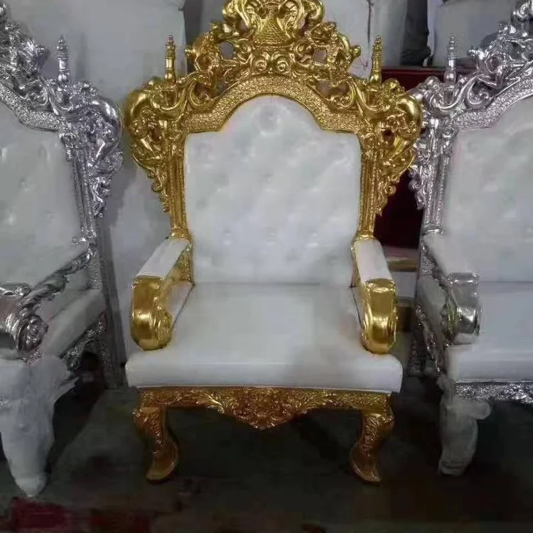 
classical high back king throne wedding chair 