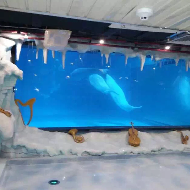 Goods in stock large sea water acrylic display case betta fish aquarium container