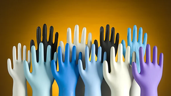 Industrial disposable medical latex glove production line/vinyl glove machine