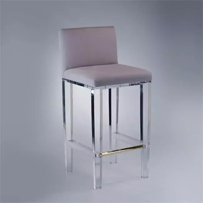 Luxury Clear Acrylic Customized High Legs Chair Waiting Living Dining Room Chair Bar Stool
