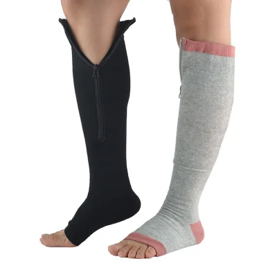 Open Toe  Pressure Socks Compression Knee High Stockings