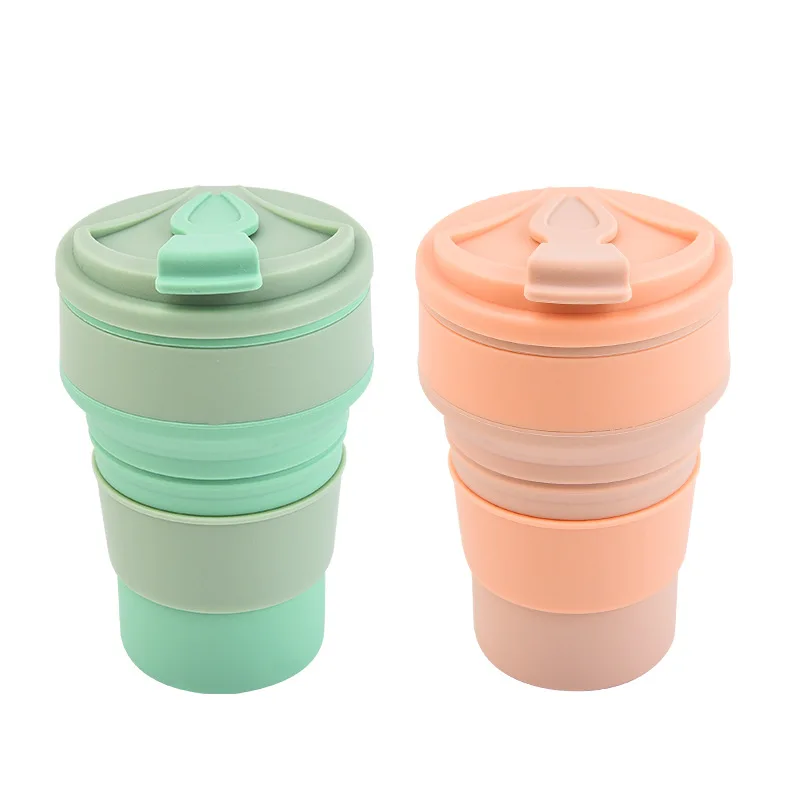 Cup Folding Multifunctional Collapsible Silicone  Travel Camping Coffee Cup  Collapsible Water Bottle Foldable silicone cup