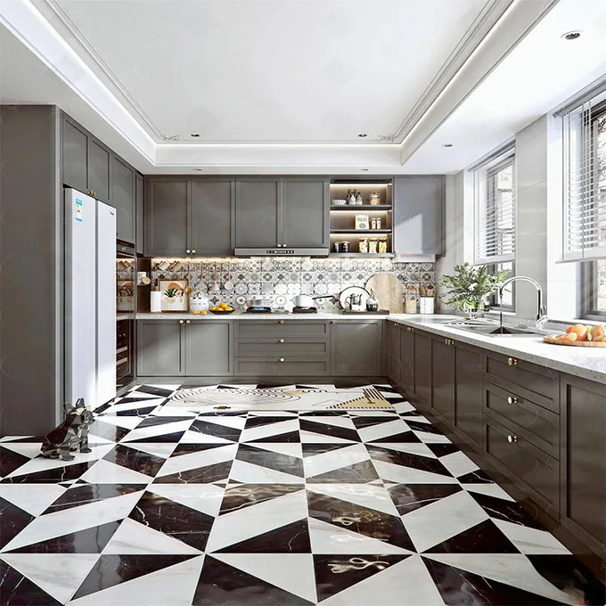 furniture luxury modern kitchen sink cabinet gray glossy cheap price wooden cabinet kitchen storage cabinet