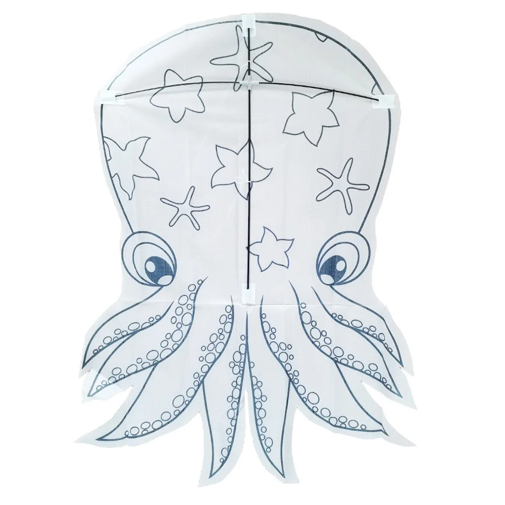 High quality octopus animal shape flying DIY drawing  kite for kids from the kite factory