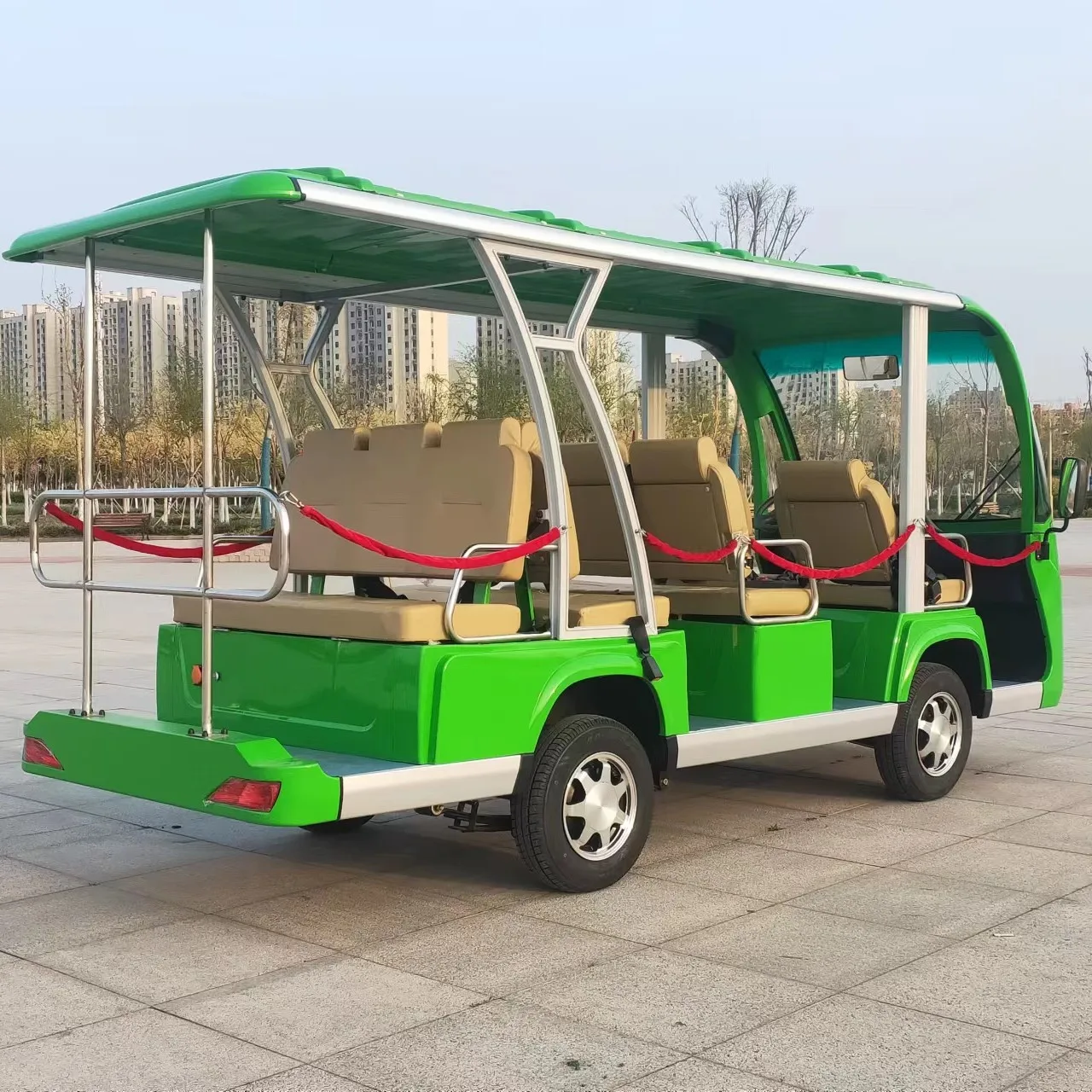 China factory 11 Seats Electric Sightseeing Bus With Door New Energy Vehicle Sightseeing Car With Battery For Sale