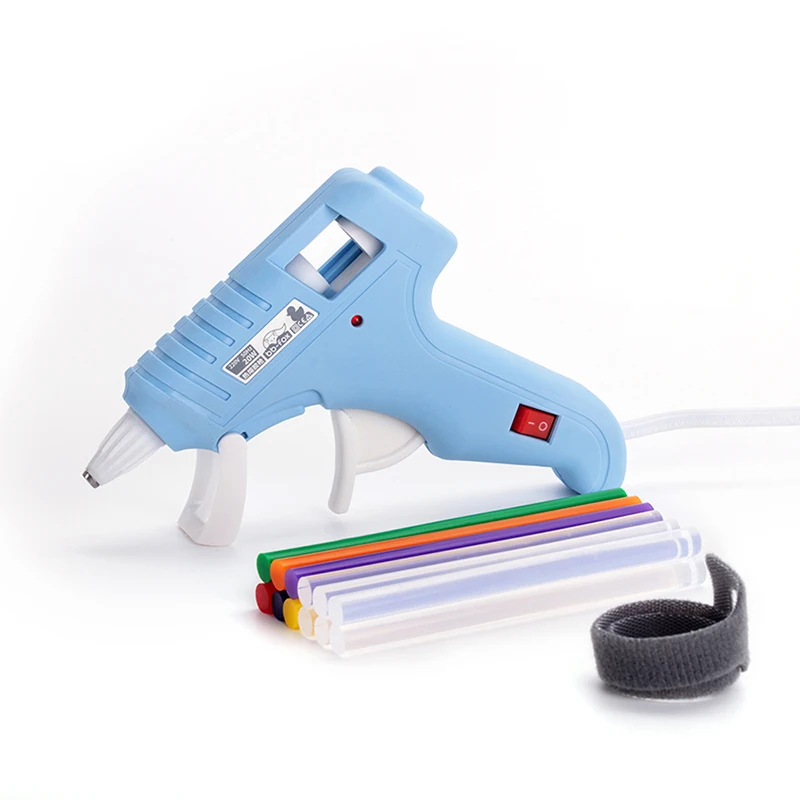Hot Melt Glue Gun Electric 20w With Glue Sticks Hot Cordless Guns Glue for Packaging, DIY, Arts & Craft, Repairing