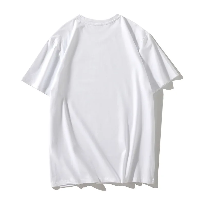 US EU Size Unisex Basic T-Shirts 100% Cotton 230 gsm Heavy Thick Fabric White Color Short Sleeves Underwear Quality