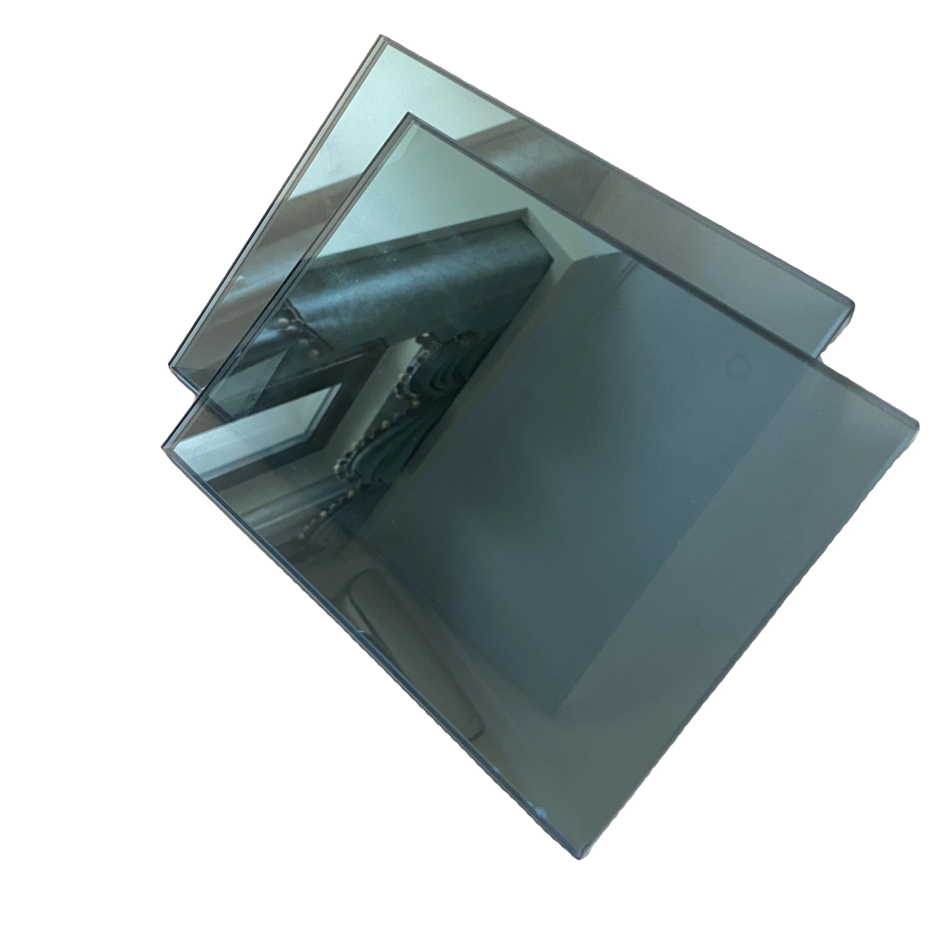 Stained Glass Transparent For Wall Painting glass for building tint color lake blue golden super silver 3.7mm reflective glass