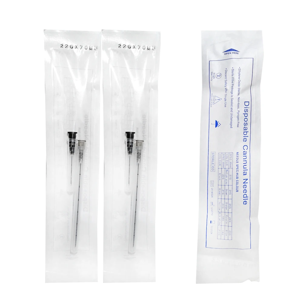 2020 одноразовая нержавеющая сталь типы Micro Cannula 22 г 70 мм и размеры 18 г 21 г 22 г 23 г 25 г 27 г для наполнителей