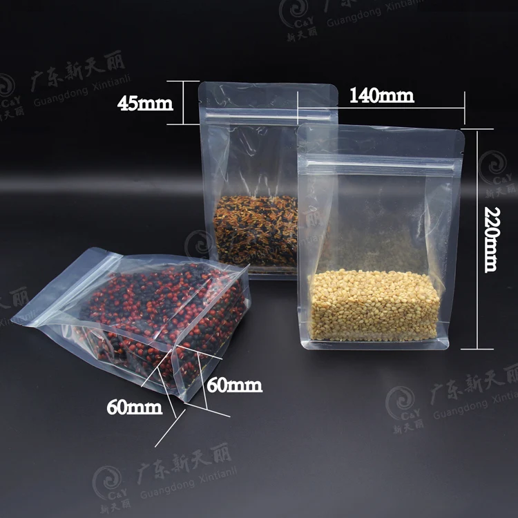 Flat Bottom Pouch Flexible Packaging Zip Lock Pouch Zipper Plastic Bags  Nuts Packaging Bag Pouches