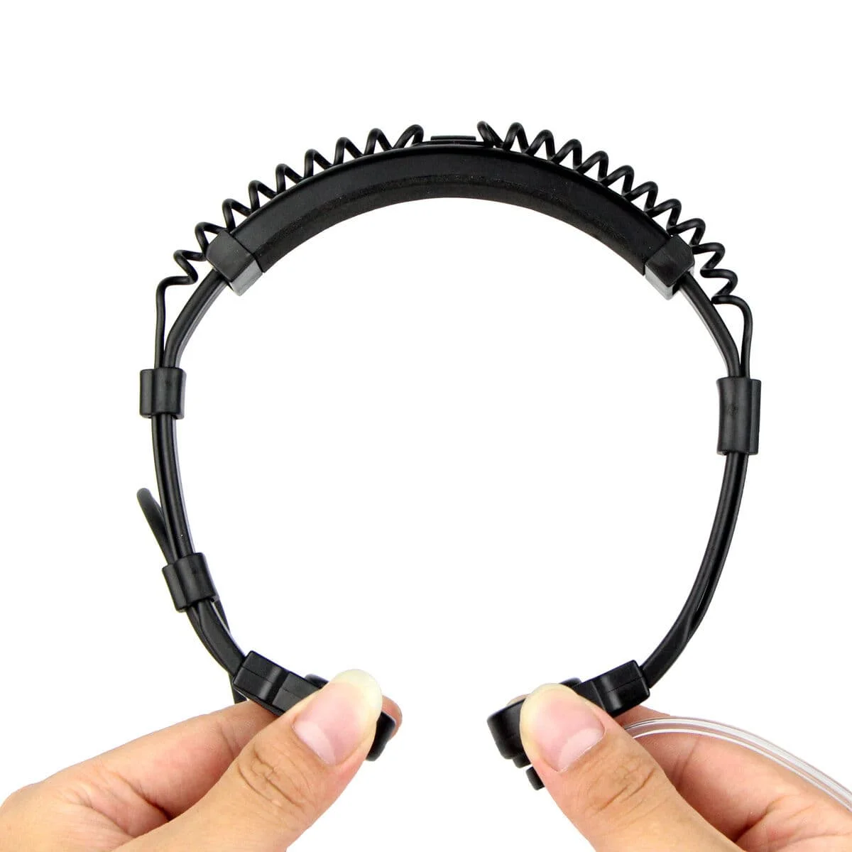 Tactical M2 Stretchable Coiled Tactical Throat Mic Big PTT for Motorola GP328