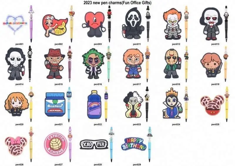 Popular soft funny animal shape high quality custom Silicone focal beads for pen making