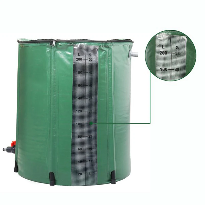 Home garden foldable gallon folding green blue rain barrel water collector Collapsible frame rain water collection tank barrel