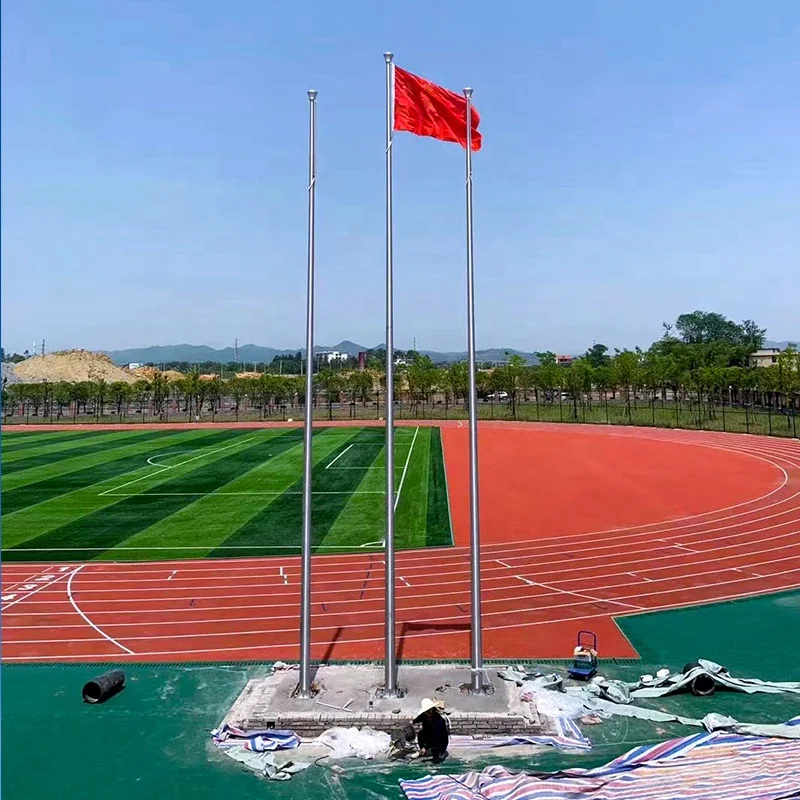 Customized Aluminum/stainless Steel Flag Pole The Price Of Stainless Steel Hairlined 10ft 20ft 30ft Outdoor Roof Flagpole