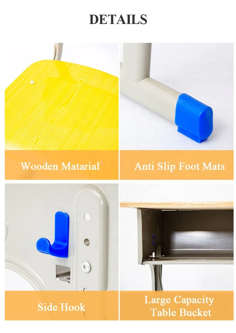 School furniture suppliers primary school student tables mdf school desk and chair