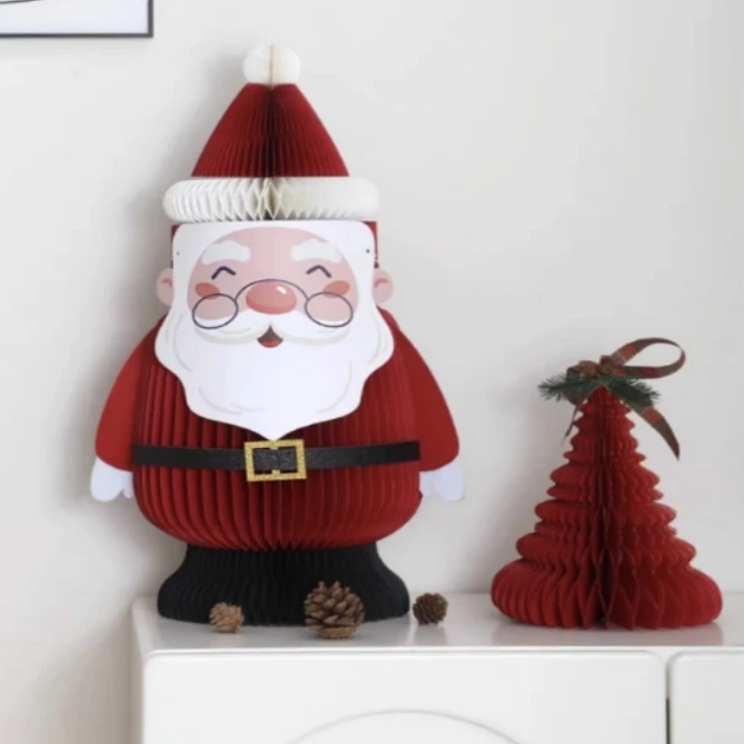 Organ paper Santa Claus Christmas decoration landing creative living room shop shopping mall window hotel large landscaping