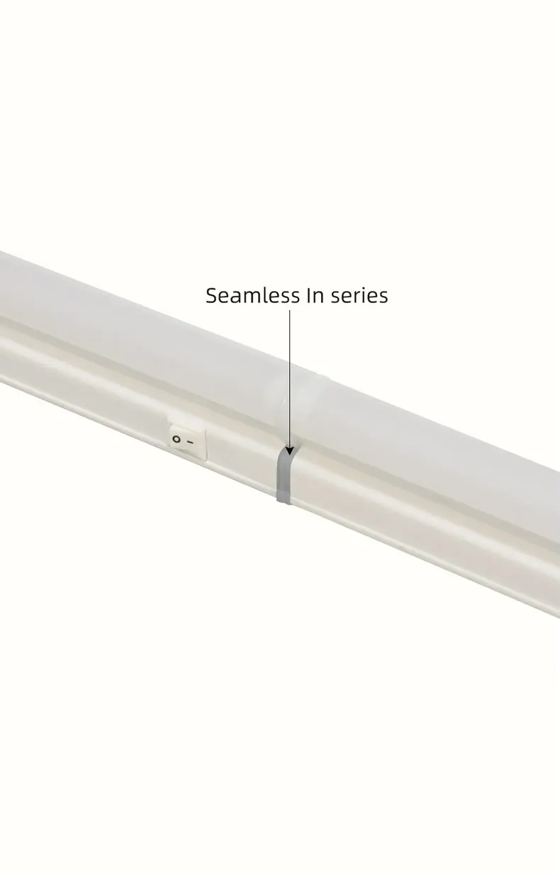 Factory Price T5 10W 0.6M Linear LED Tube Light 3CCT Tricolor with Switch Cold Warm White CCT Hotels Shops Plastic PC Lamp Body