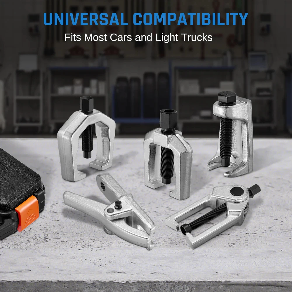 5pc Front End Service Tool Set Ball Joint Separator Tie Rod Remover Pitman Arm Puller Hand Tool Sets