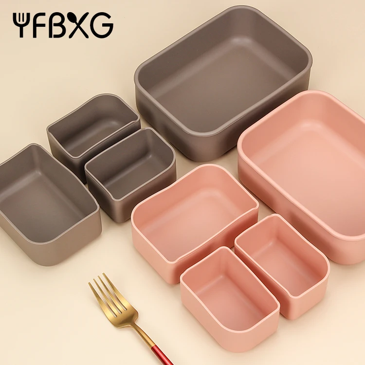Microwave dishwasher safe reusable leak-proof detachable 3 compartments silicone lunch bento box food container with dividers