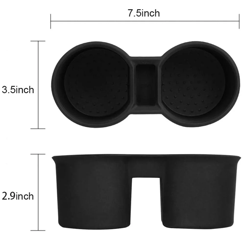 For Tesla Model Y Model 3 Center Console Cup Holder Silicone Cup Inserts Accessories 2017-2021
