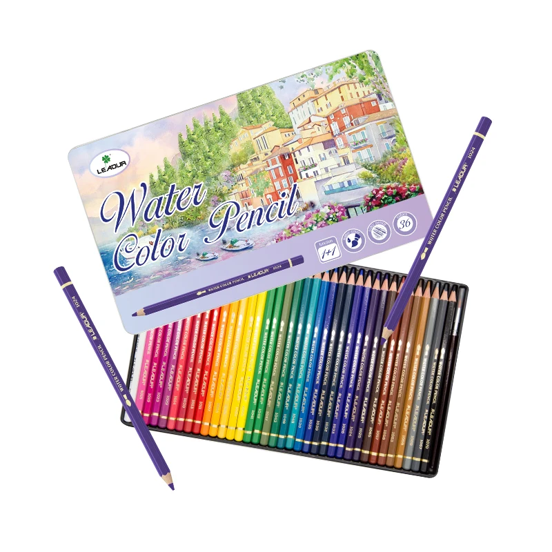 Professional 72pcs Watercolor Pencil For Drawing Set Water Soluble Colored Pencils For Art Students