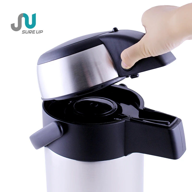 Nice One Promotional Black Coffee Dispenser Insulated Thermos 2.5L3.0L3.5L4.0L5.0L Pump Pot Vacuum Bottle Stainless Steel Carafe