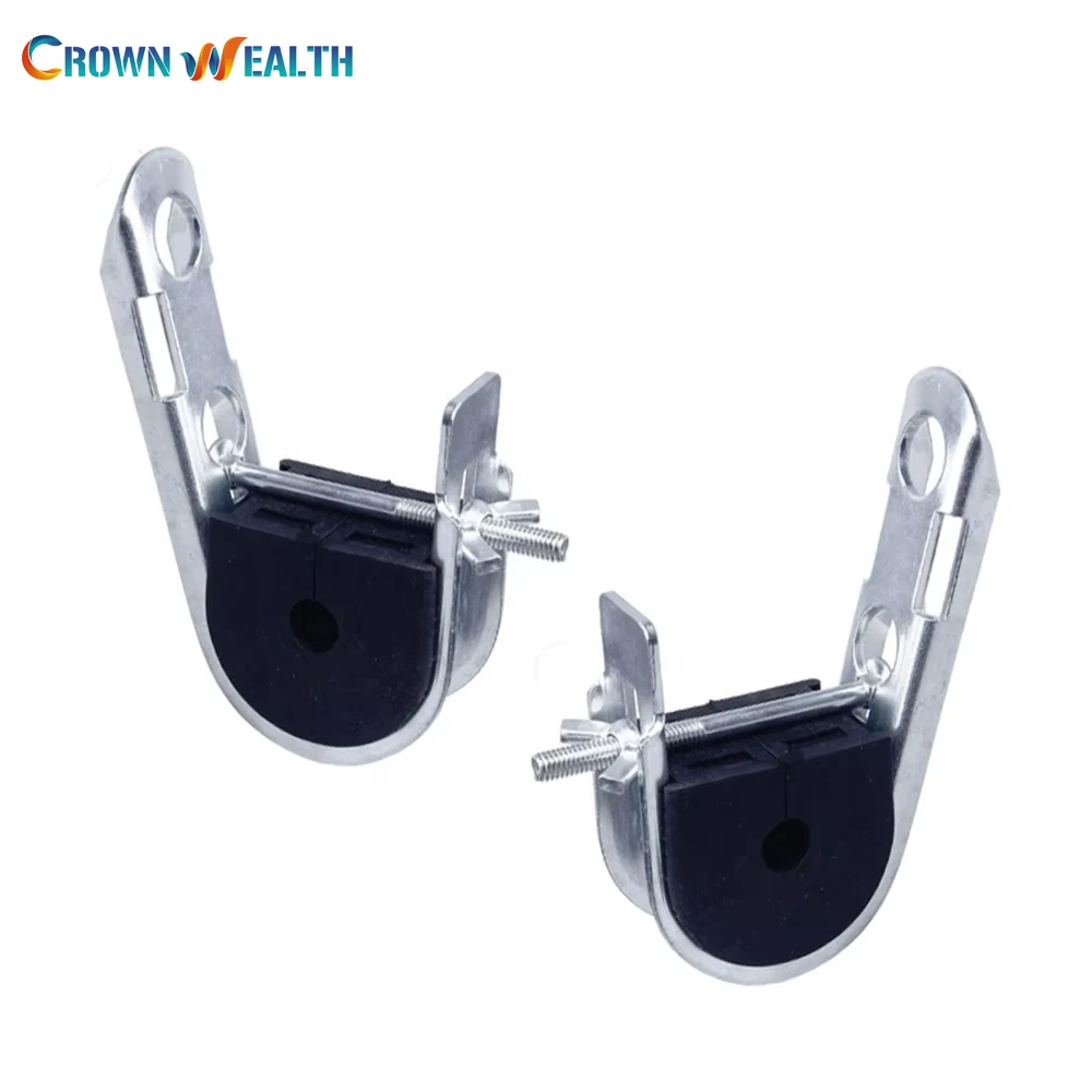 ADSS electrical fiber optic cable suspension cable clamp j type hook with rubber washer