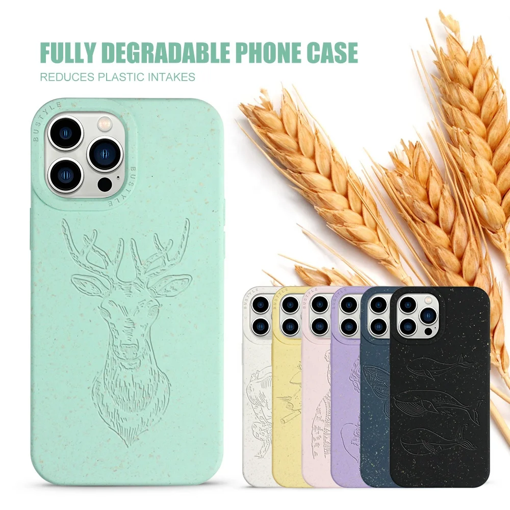 100% перерабатываемый экологичный Разлагаемый чехол для телефона для девочек для iPhone 13 Pro Max 12 11 чехол для телефона с принтом на заказ