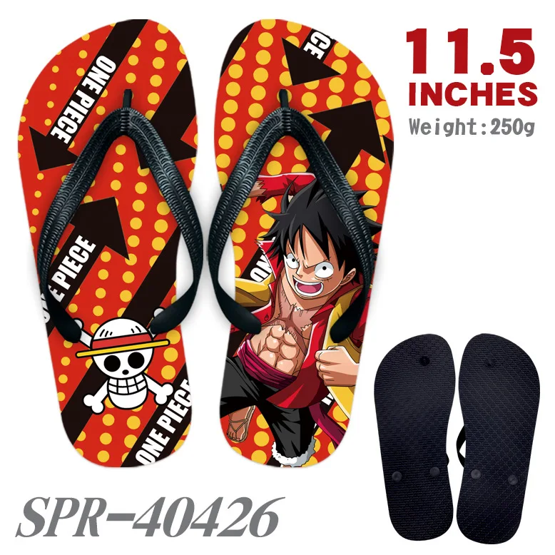 One Pieces cartoon slippers Luffy anime Flip-flops Clip slippers Sandals Home shoes Beach shoes